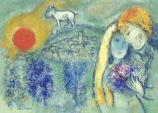 Chagall-Lovers of Vence 1957
